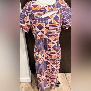 D'IYANU African Print Stretch Midi Dress